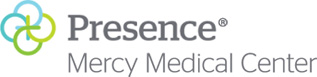 The image displays a logo with text that reads Presence at the top and MERCY MEDICAL CENTER below it, suggesting an affiliation between these entities.